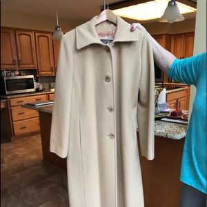 Below the knee wall coat in camel
